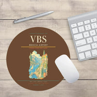 Thumbnail for Brescia Airport (VBS) design on brown round mouse pad