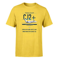 Thumbnail for Cessna Citation CJ2+ design on yellow double-side t-shirt, single-side print