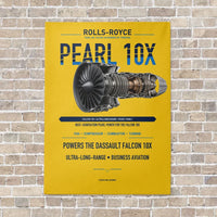 Thumbnail for PEARL 10X vertical canvas print - no frame - yellow background