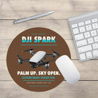 Thumbnail for DJI Spark design on brown round mouse pad