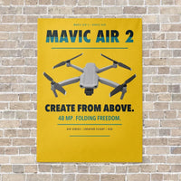 Thumbnail for DJI Mavic Air 2 vertical canvas print - no frame - yellow background
