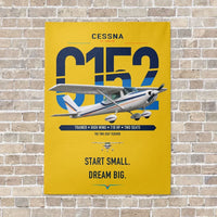 Thumbnail for Cessna 152 vertical canvas print - no frame - yellow background