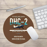 Thumbnail for DHC-2 Beaver Mk I design on brown round mouse pad