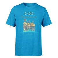 Thumbnail for Cadjehoun Airport (COO) T-Shirt single-side front print in Turquoise | cadjehoun-airport-coo-double-side-t-shirt