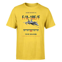 Thumbnail for F A-18E F Buddy Tanker design on yellow double-side t-shirt, single-side print