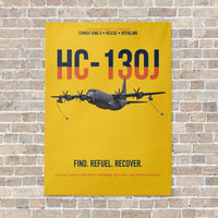 Thumbnail for HC-130J COMBAT KING II vertical canvas print - no frame - yellow background