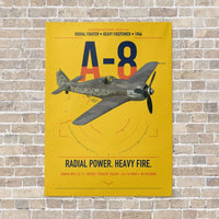 Thumbnail for Focke-Wulf Fw 190A-8 vertical canvas print - no frame - yellow background