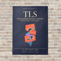 Thumbnail for Toulouse-Blagnac Airport TLS - Canvas Framed - Navy Blue