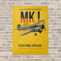 Thumbnail for Fairey Swordfish Mk I vertical canvas print - no frame - yellow background