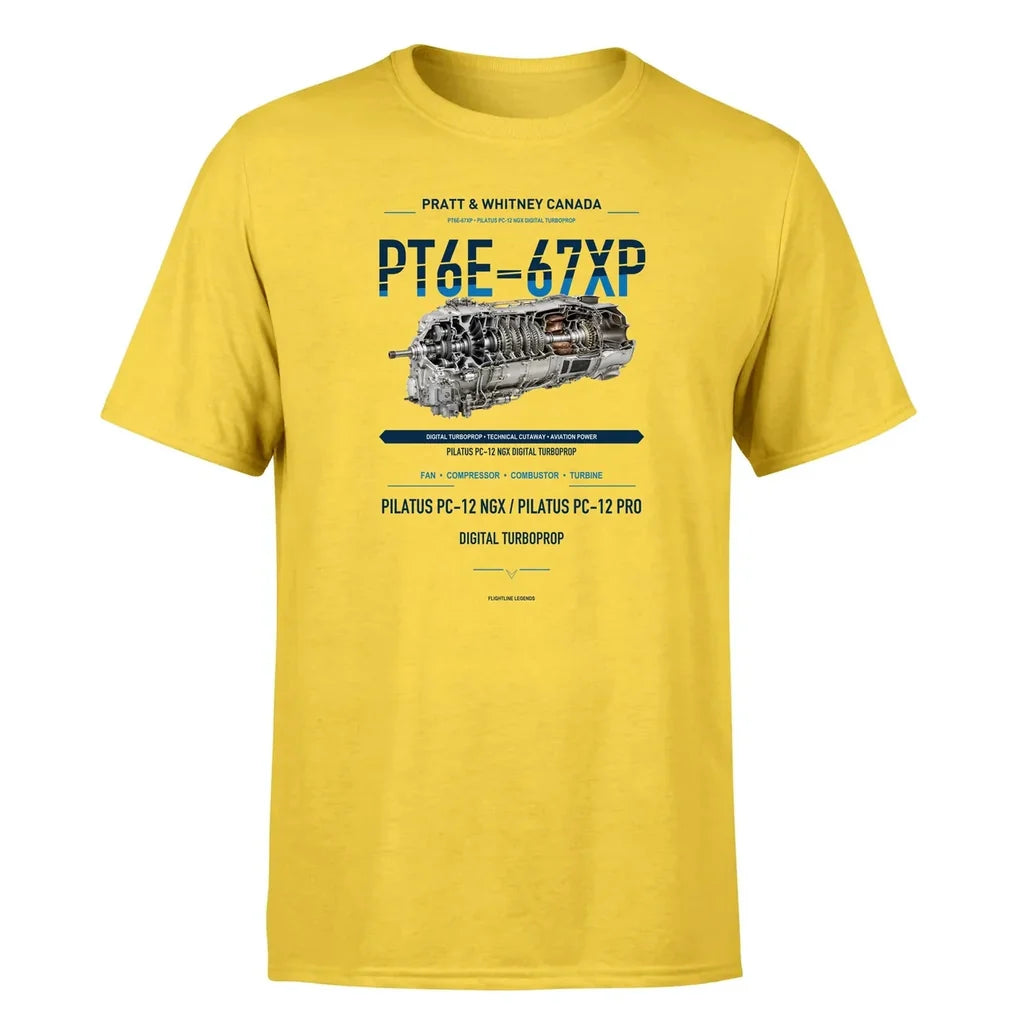 PT6E-67XP design on yellow single side