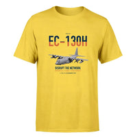 Thumbnail for EC-130H Compass Call design on yellow double-side t-shirt, single-side print