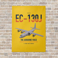 Thumbnail for EC-130J Commando Solo III vertical canvas print - no frame - yellow background