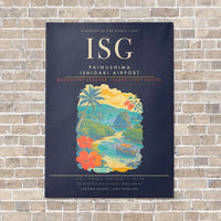 Thumbnail for Painushima Ishigaki Airport ISG - Canvas Framed - Navy Blue