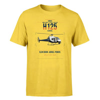 Thumbnail for Airbus H125 design on yellow t-shirt, single-side print