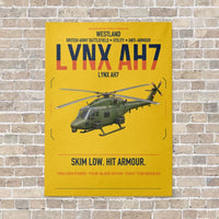 Thumbnail for Westland Lynx AH7 vertical canvas print - no frame - yellow background