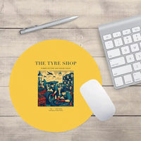 Thumbnail for VINTAGE G4535 - The Tyre Shop - Designed Mouse Pads design on yellow round