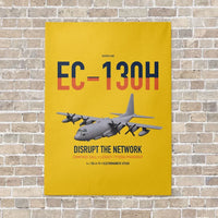 Thumbnail for EC-130H Compass Call vertical canvas print - no frame - yellow background