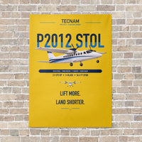 Thumbnail for Tecnam P2012 STOL vertical canvas print - no frame - yellow background