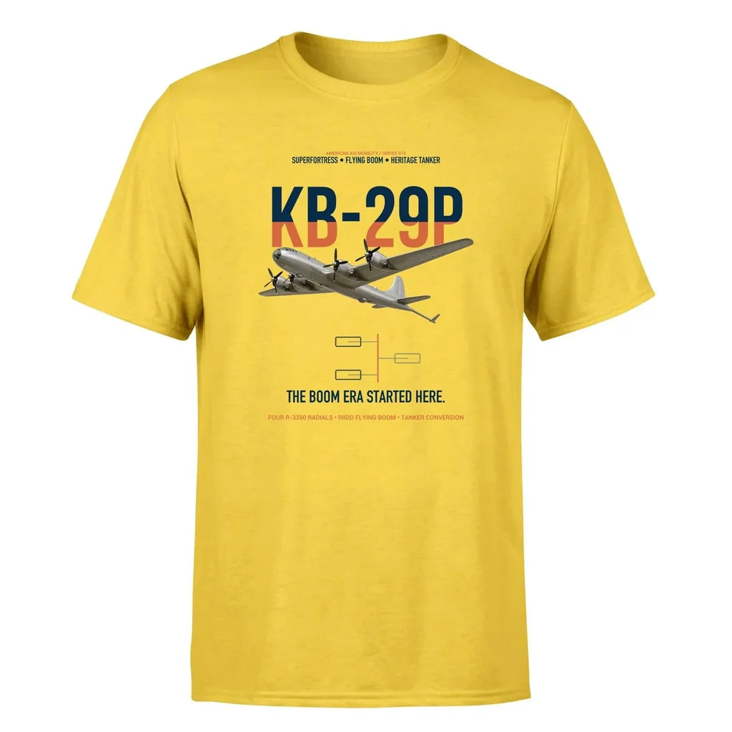 KB-29P SUPERFORTRESS design on yellow double-side t-shirt, single-side print