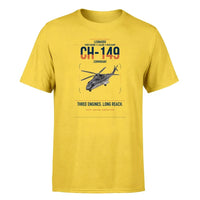 Thumbnail for Leonardo CH-149 Cormorant design on yellow t-shirt, single-side print