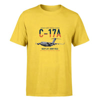 Thumbnail for C-17A Globemaster III design on yellow double-side t-shirt, single-side print