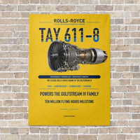 Thumbnail for TAY 611-8 vertical canvas print - no frame - yellow background