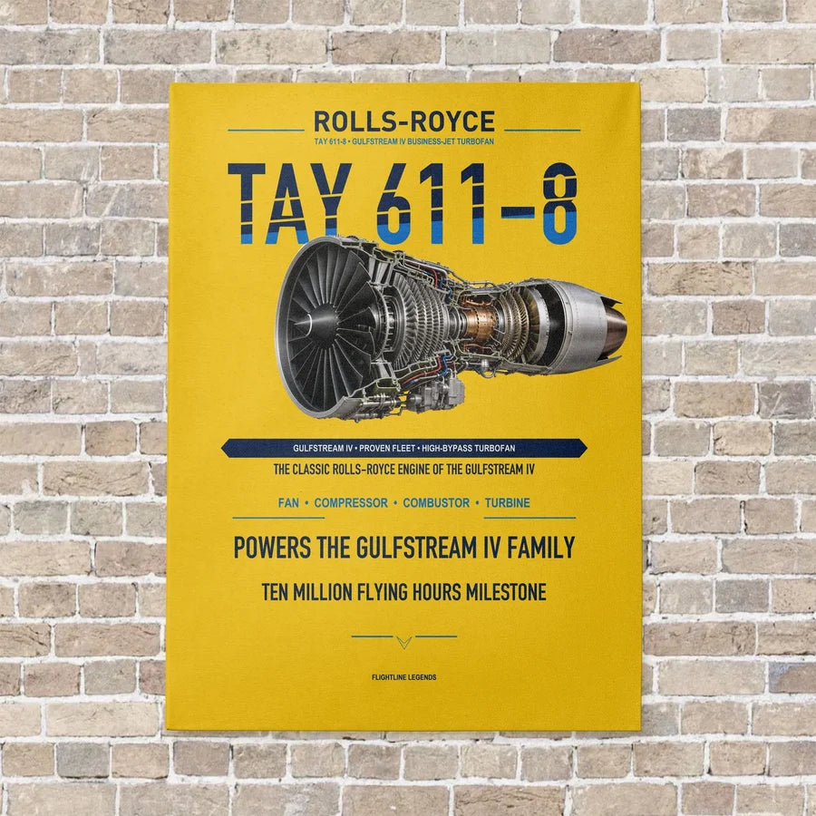 TAY 611-8 vertical canvas print - no frame - yellow background