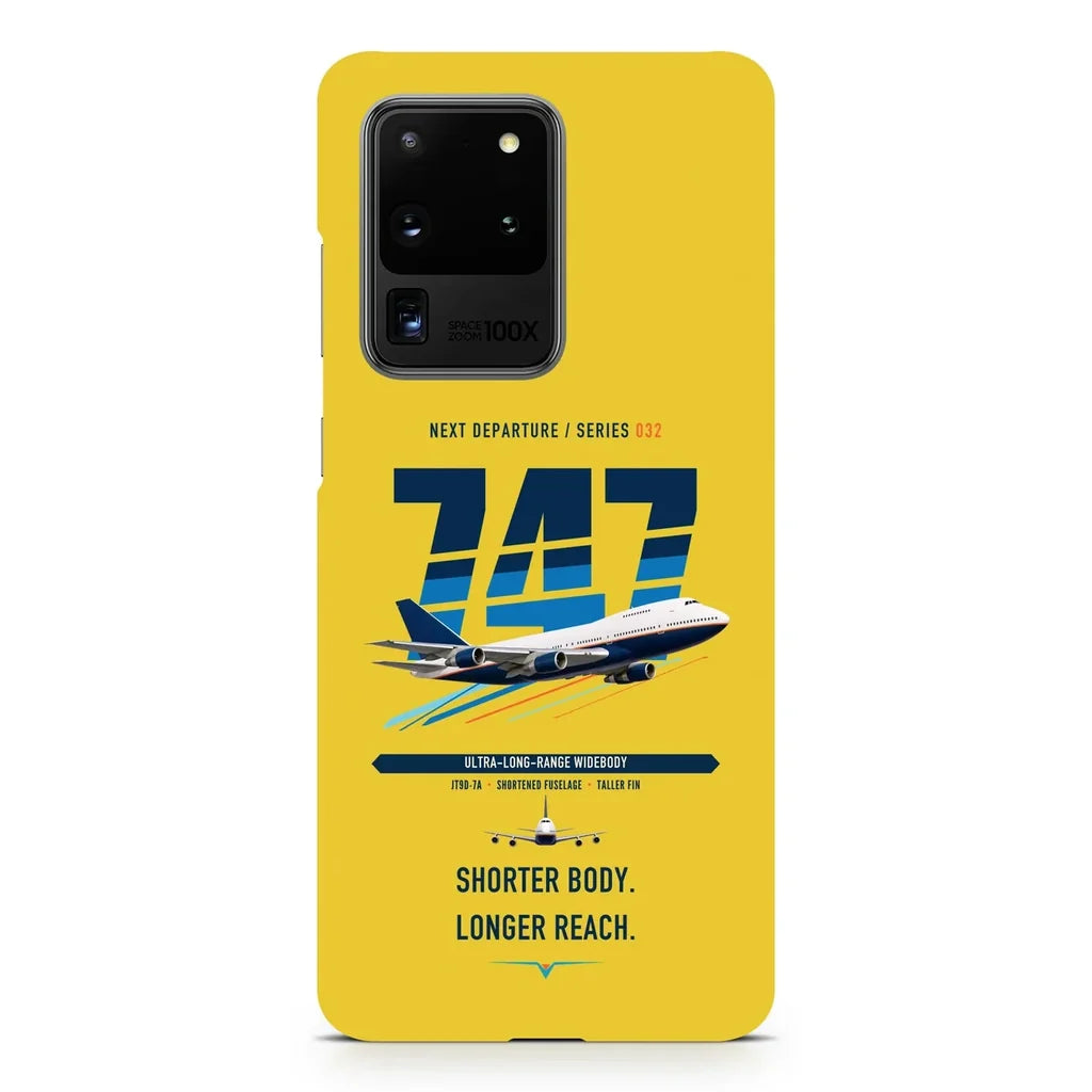 Boeing 747SP design on samsung case - yellow