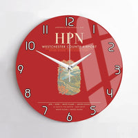 Thumbnail for Westchester County Airport HPN Wall-Clock No-Frame - Red