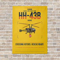 Thumbnail for Kaman HH-43B Huskie vertical canvas print - no frame - yellow background
