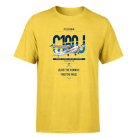 Thumbnail for Cessna 180J Skywagon design on yellow t-shirt, single-side print