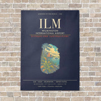 Thumbnail for Wilmington International Airport ILM - Canvas Framed - Navy Blue