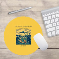 Thumbnail for VINTAGE G4525 - The Night Flare Path - Designed Mouse Pads design on yellow round