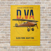 Thumbnail for Albatros D.Va vertical canvas print - no frame - yellow background