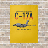 Thumbnail for C-17A Globemaster III vertical canvas print - no frame - yellow background
