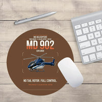 Thumbnail for MD Helicopters MD 902 Explorer design on brown round mouse pad