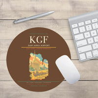 Thumbnail for Sary-Arka Airport (KGF) design on brown round mouse pad