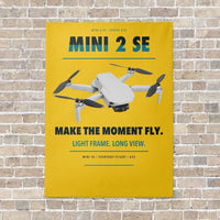 Thumbnail for DJI Mini 2 SE vertical canvas print - no frame - yellow background