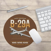 Thumbnail for B-29A Superfortress design on brown round mouse pad