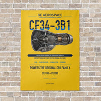 Thumbnail for CF34-3B1 vertical canvas print - no frame - yellow background