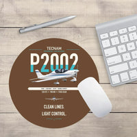 Thumbnail for Tecnam P2002 Sierra MkII design on brown round mouse pad