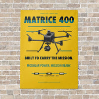 Thumbnail for DJI Matrice 400 vertical canvas print - no frame - yellow background