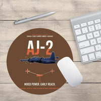 Thumbnail for AJ-2 Savage Tanker design on brown round mouse pad