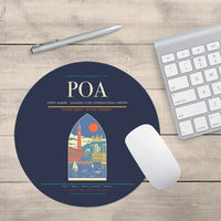 Thumbnail for Porto Alegre - Salgado Filho International Airport POA Mouse-Pad Round - Navy Blue