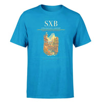 Thumbnail for Strasbourg Airport (SXB) T-Shirt single-side front print in Turquoise | strasbourg-airport-sxb-double-side-t-shirt