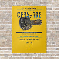 Thumbnail for CF34-10E vertical canvas print - no frame - yellow background