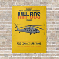 Thumbnail for Sikorsky MH-60S Seahawk vertical canvas print - no frame - yellow background