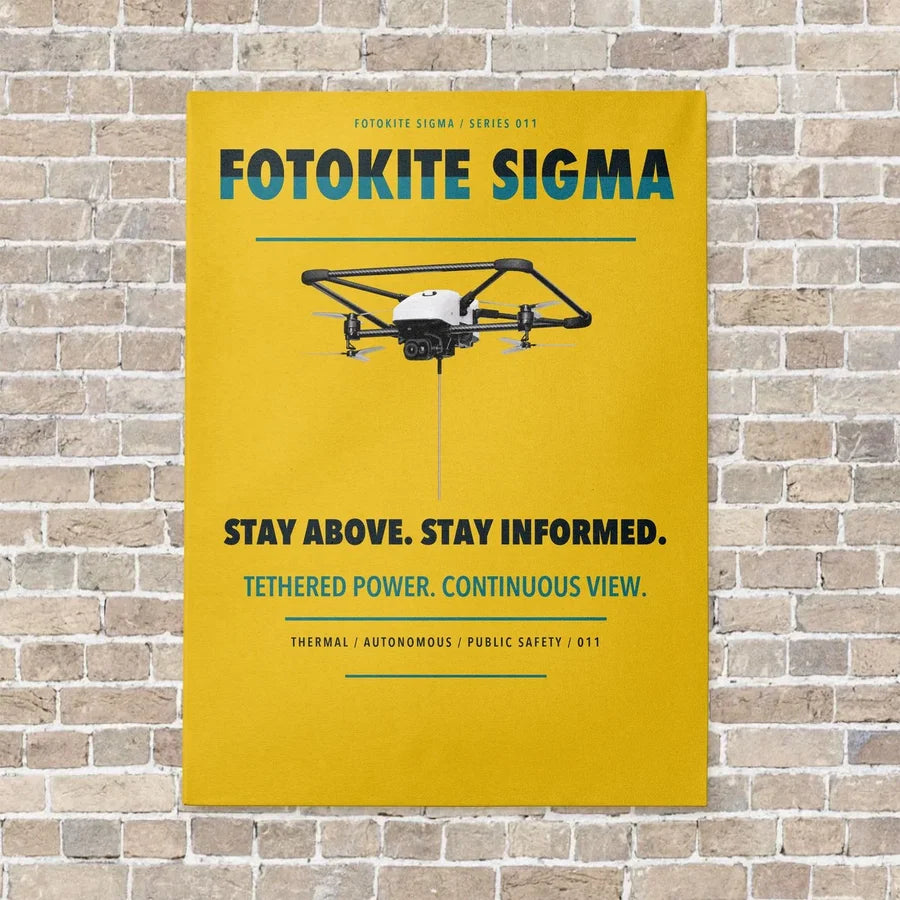 Fotokite Sigma vertical canvas print - no frame - yellow background