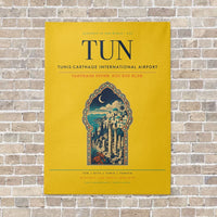 Thumbnail for Tunis-Carthage International Airport TUN vertical canvas print - no frame - yellow background