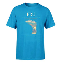 Thumbnail for Manas International Airport (FRU) T-Shirt single-side front print in Turquoise | manas-international-airport-fru-double-side-t-shirt